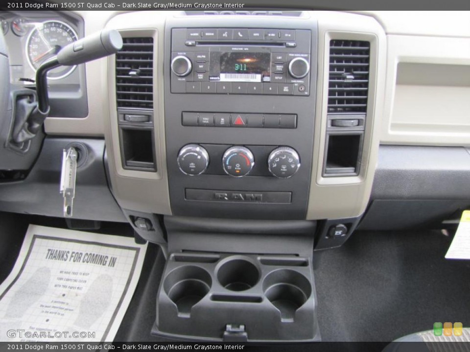 Dark Slate Gray/Medium Graystone Interior Controls for the 2011 Dodge Ram 1500 ST Quad Cab #39293351