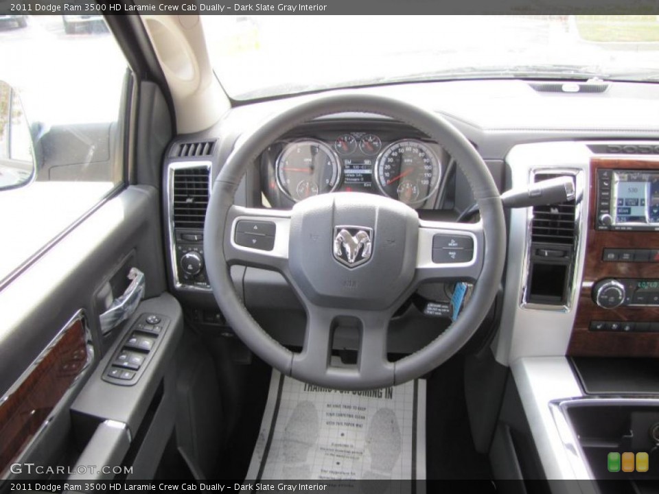 Dark Slate Gray Interior Steering Wheel for the 2011 Dodge Ram 3500 HD Laramie Crew Cab Dually #39294271