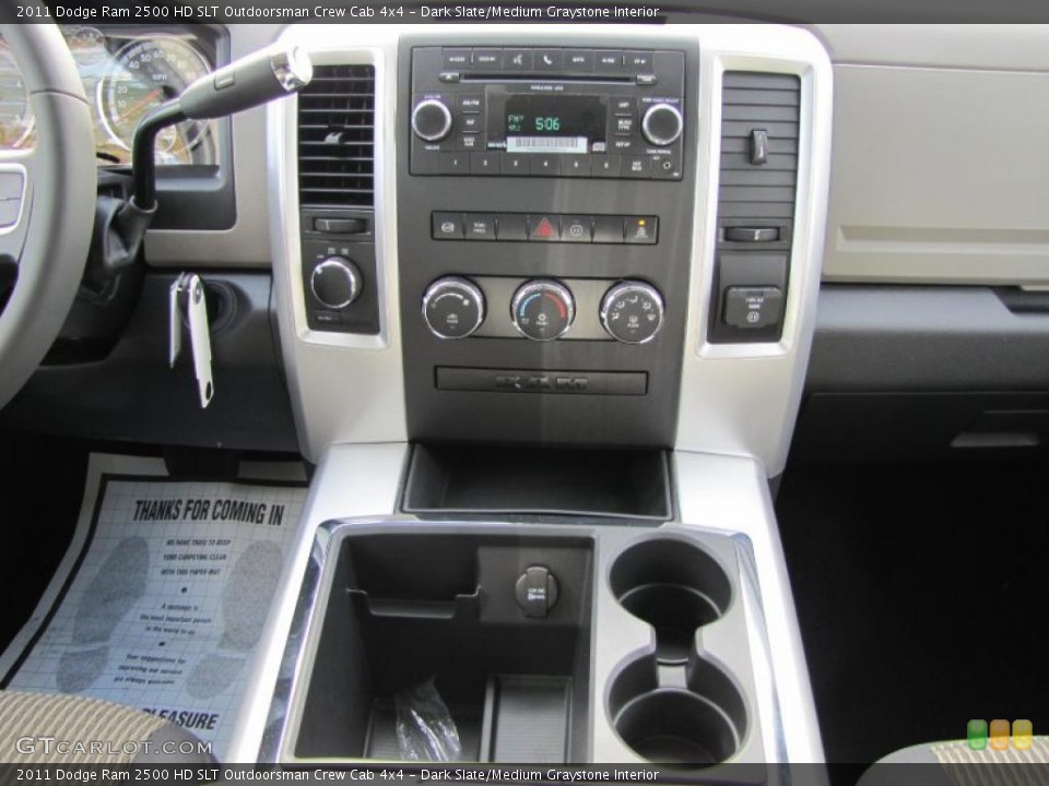 Dark Slate/Medium Graystone Interior Controls for the 2011 Dodge Ram 2500 HD SLT Outdoorsman Crew Cab 4x4 #39294511