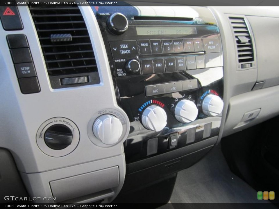 Graphite Gray Interior Controls for the 2008 Toyota Tundra SR5 Double Cab 4x4 #39294667