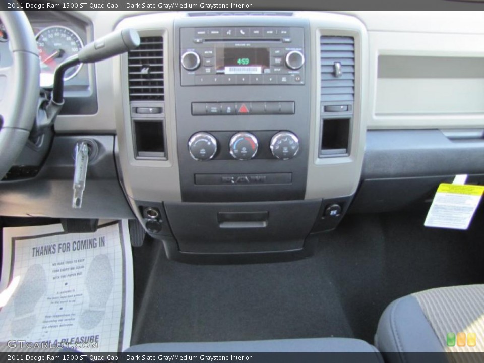 Dark Slate Gray/Medium Graystone Interior Controls for the 2011 Dodge Ram 1500 ST Quad Cab #39294707