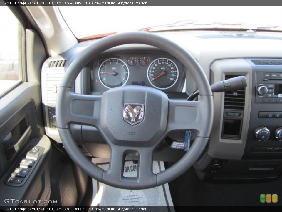 Dark Slate Gray/Medium Graystone Interior Steering Wheel for the 2011 Dodge Ram 1500 ST Quad Cab #39294719