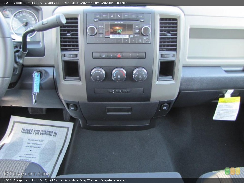 Dark Slate Gray/Medium Graystone Interior Controls for the 2011 Dodge Ram 1500 ST Quad Cab #39295411