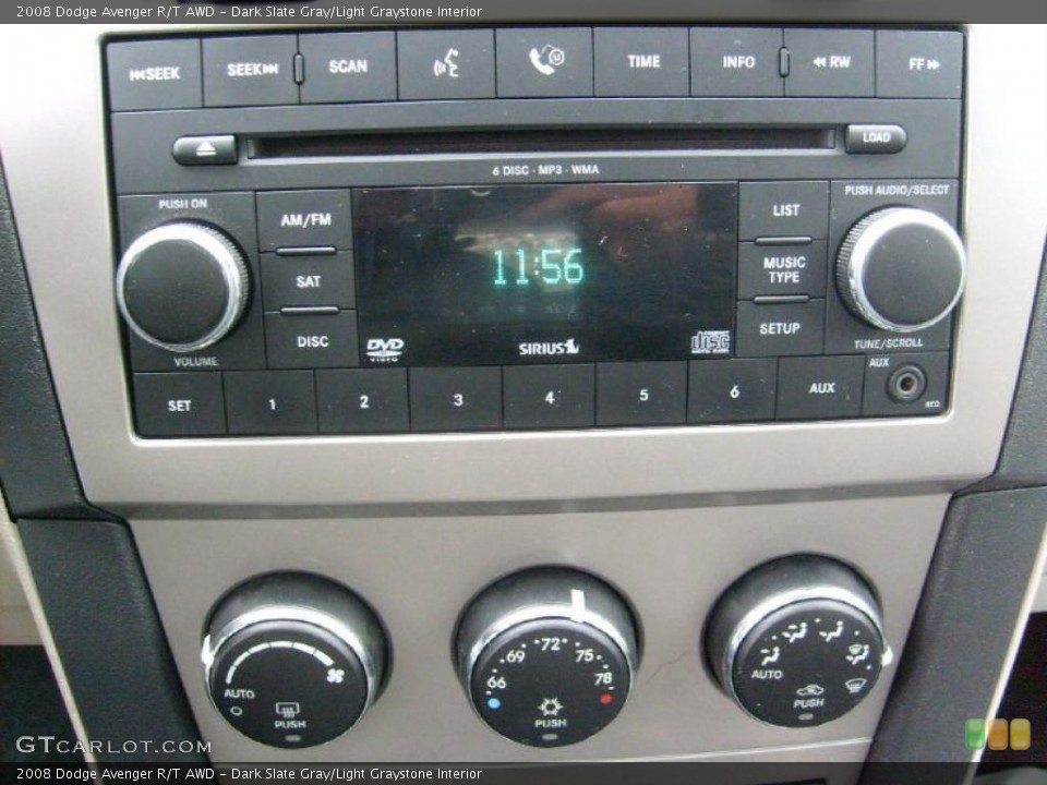 Dark Slate Gray/Light Graystone Interior Controls for the 2008 Dodge Avenger R/T AWD #39296083