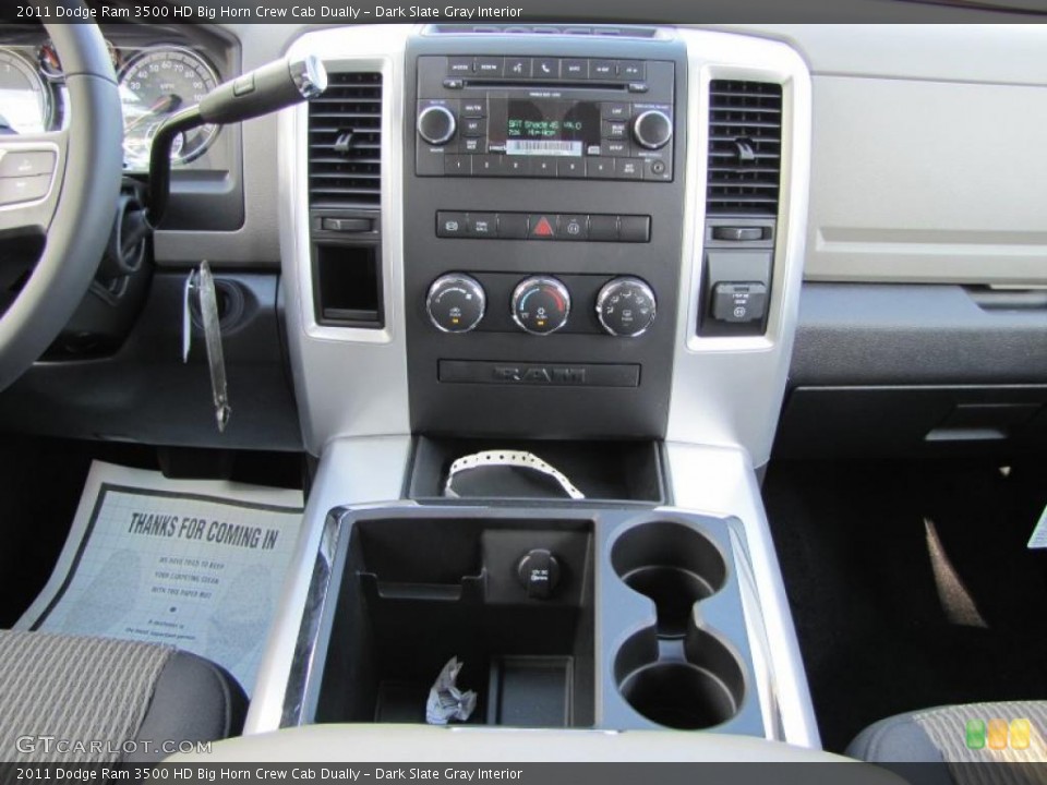 Dark Slate Gray Interior Controls for the 2011 Dodge Ram 3500 HD Big Horn Crew Cab Dually #39296571