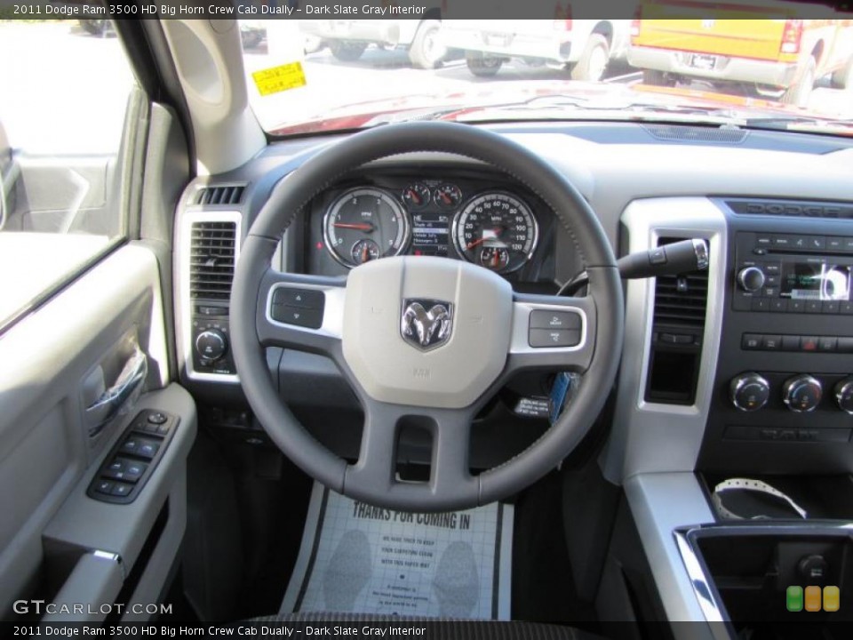 Dark Slate Gray Interior Steering Wheel for the 2011 Dodge Ram 3500 HD Big Horn Crew Cab Dually #39296587