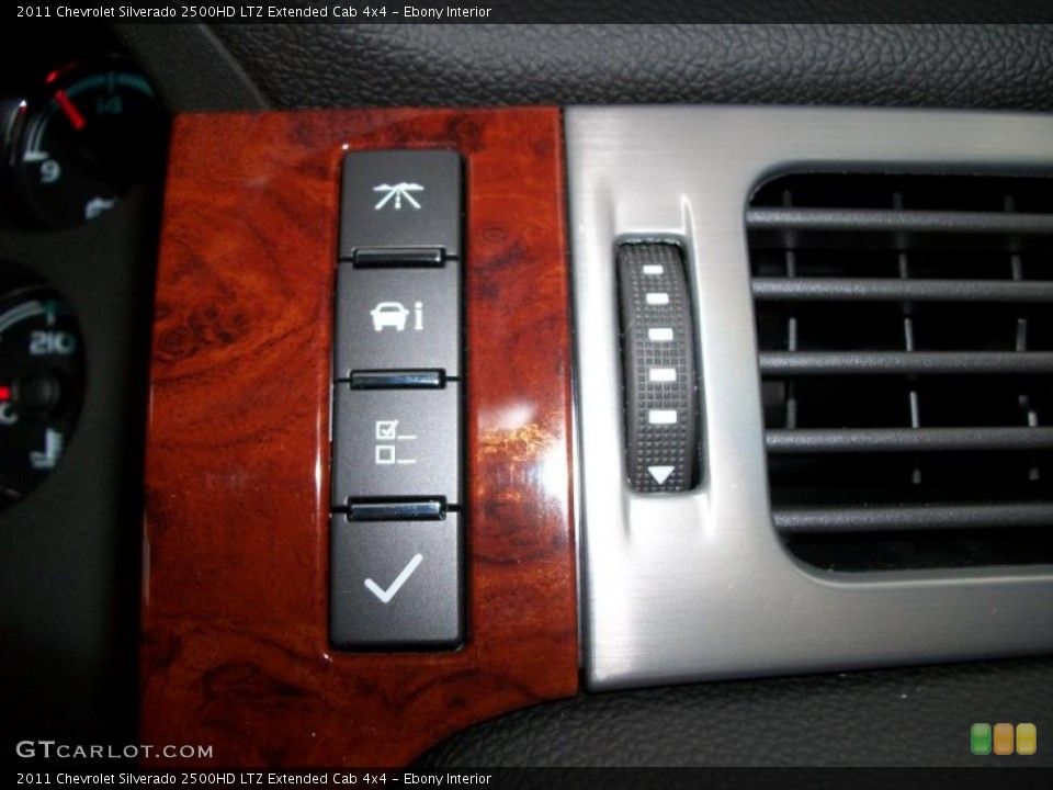 Ebony Interior Controls for the 2011 Chevrolet Silverado 2500HD LTZ Extended Cab 4x4 #39296611