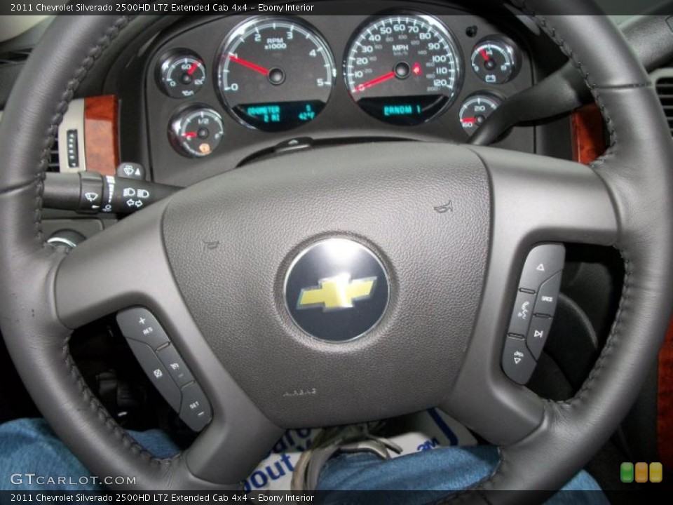 Ebony Interior Steering Wheel for the 2011 Chevrolet Silverado 2500HD LTZ Extended Cab 4x4 #39296675