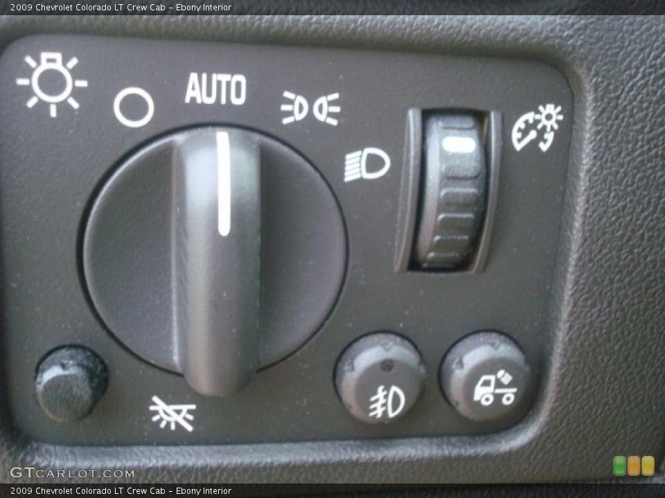 Ebony Interior Controls for the 2009 Chevrolet Colorado LT Crew Cab #39297767