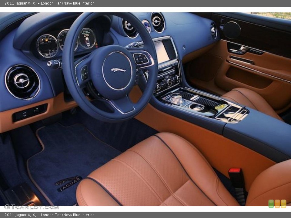 London Tan/Navy Blue Interior Prime Interior for the 2011 Jaguar XJ XJ #39298561