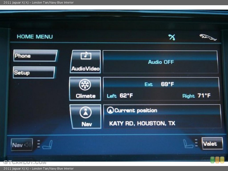 London Tan/Navy Blue Interior Controls for the 2011 Jaguar XJ XJ #39298653