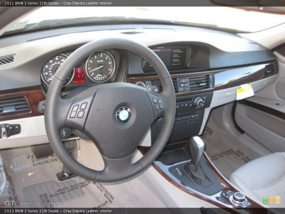 Gray Dakota Leather Interior Prime Interior for the 2011 BMW 3 Series 328i Sedan #39300157