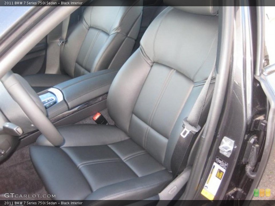Black Interior Photo for the 2011 BMW 7 Series 750i Sedan #39300305