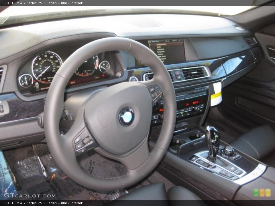 Black Interior Prime Interior for the 2011 BMW 7 Series 750i Sedan #39300317