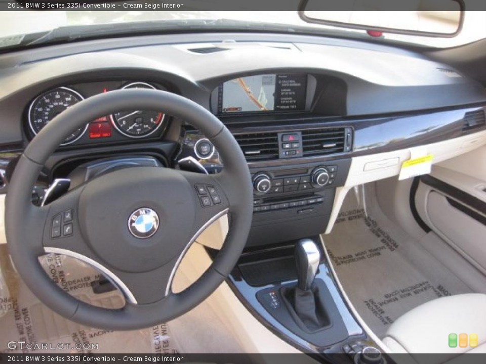 Cream Beige Interior Prime Interior for the 2011 BMW 3 Series 335i Convertible #39300417