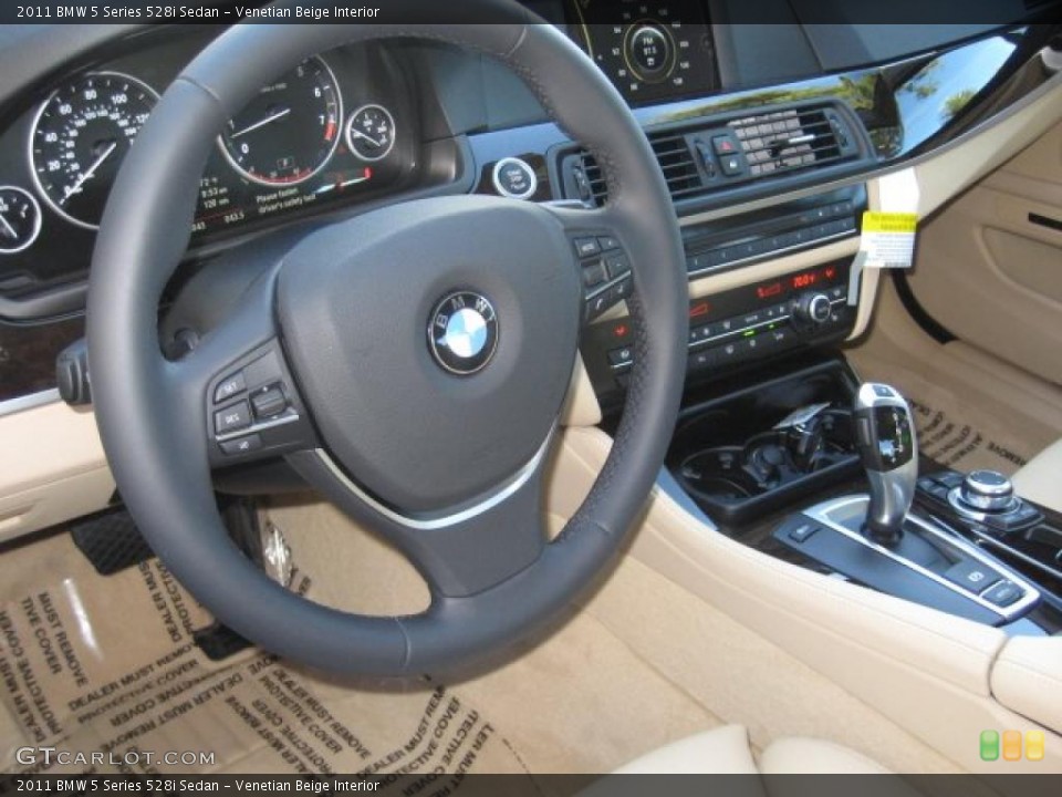 Venetian Beige Interior Prime Interior for the 2011 BMW 5 Series 528i Sedan #39300909