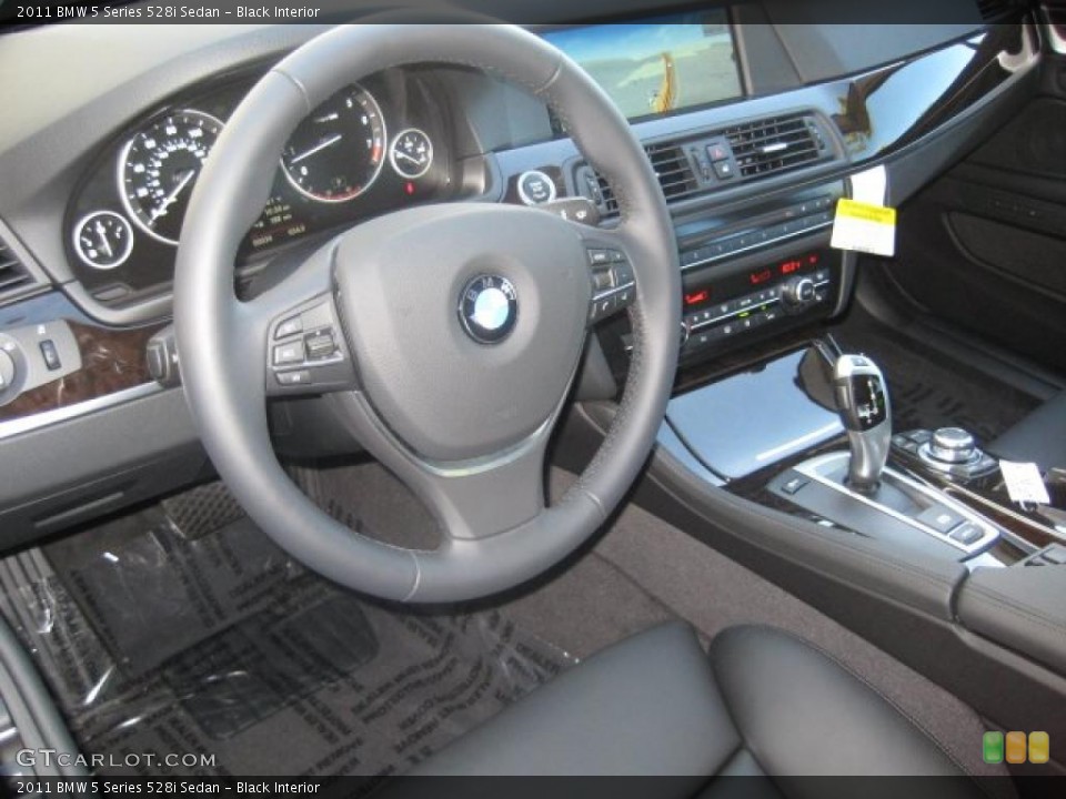 Black Interior Prime Interior for the 2011 BMW 5 Series 528i Sedan #39301165