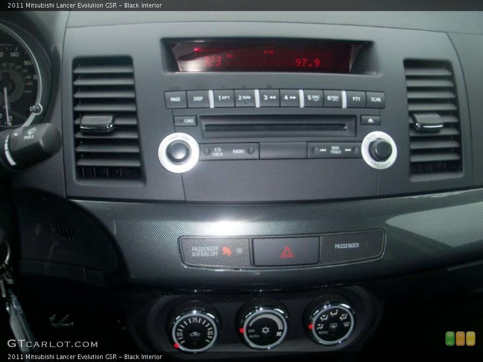 Black Interior Controls for the 2011 Mitsubishi Lancer Evolution GSR #39304363