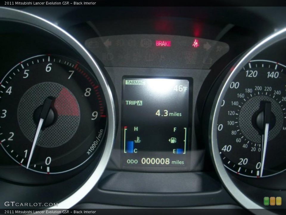 Black Interior Gauges for the 2011 Mitsubishi Lancer Evolution GSR #39304749