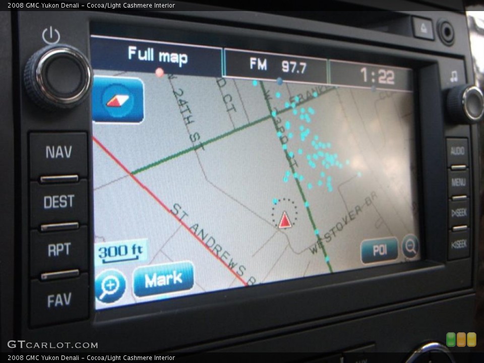 Cocoa/Light Cashmere Interior Navigation for the 2008 GMC Yukon Denali #39305201