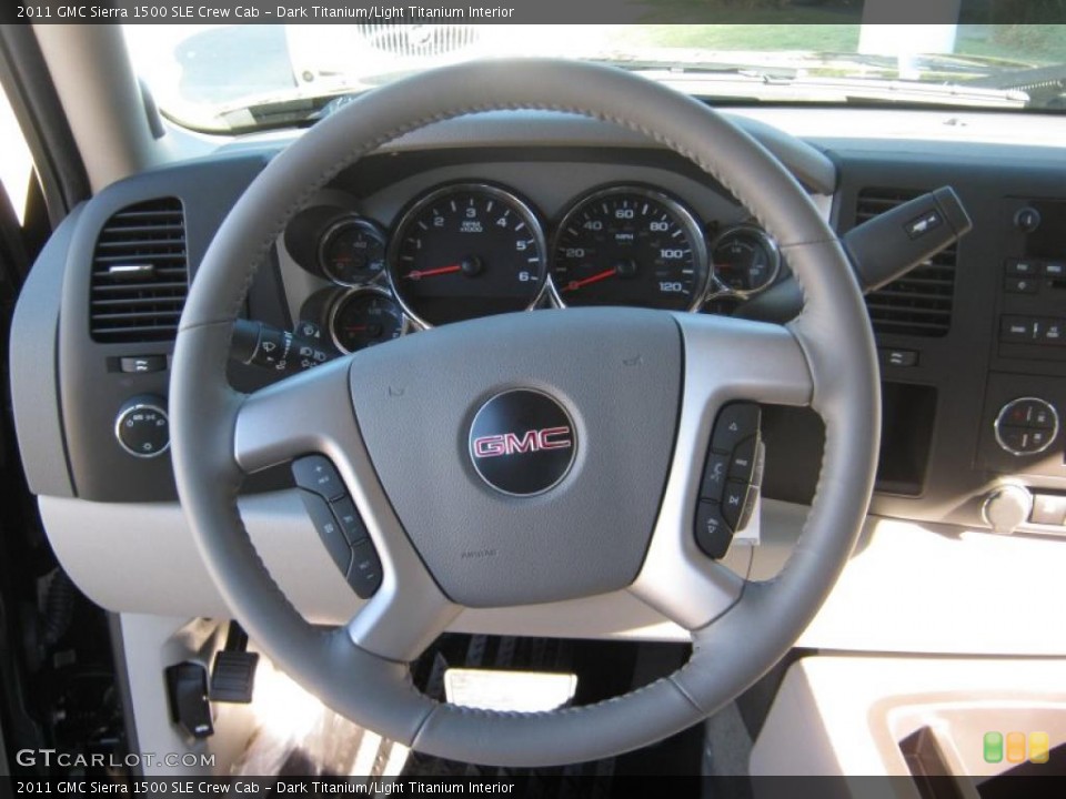 Dark Titanium/Light Titanium Interior Steering Wheel for the 2011 GMC Sierra 1500 SLE Crew Cab #39306823