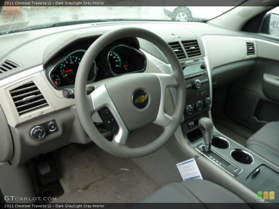 Dark Gray/Light Gray Interior Prime Interior for the 2011 Chevrolet Traverse LS #39308313