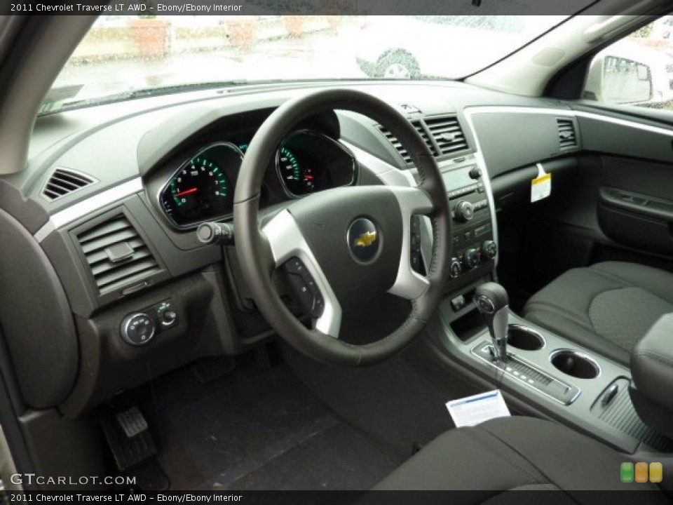 Ebony/Ebony Interior Dashboard for the 2011 Chevrolet Traverse LT AWD #39308589