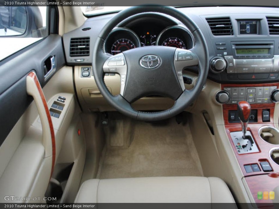 Sand Beige Interior Dashboard for the 2010 Toyota Highlander Limited #39310193
