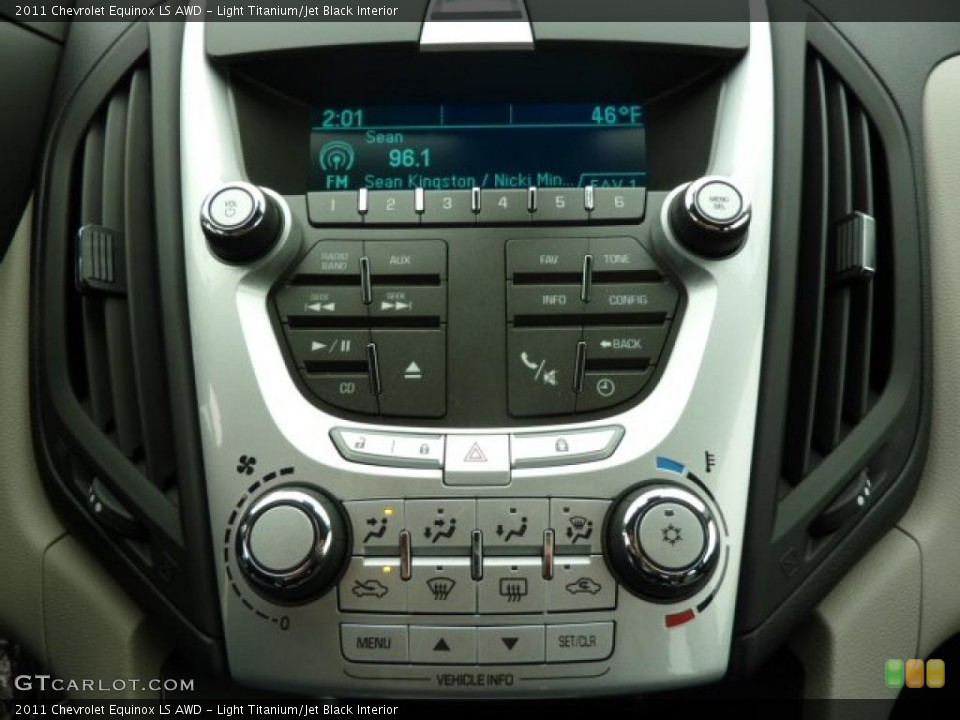 Light Titanium/Jet Black Interior Controls for the 2011 Chevrolet Equinox LS AWD #39310801