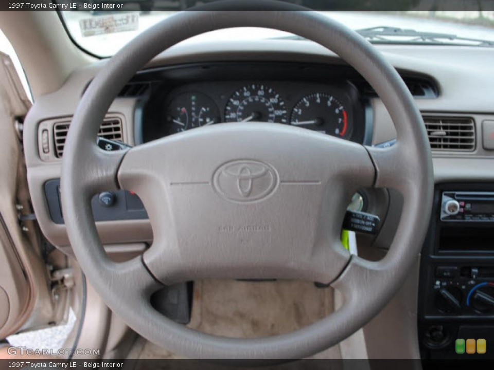 Beige Interior Steering Wheel for the 1997 Toyota Camry LE #39310869