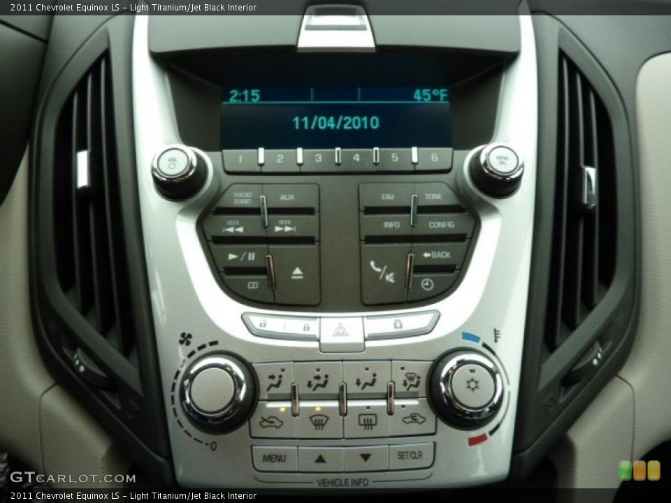 Light Titanium/Jet Black Interior Controls for the 2011 Chevrolet Equinox LS #39311109