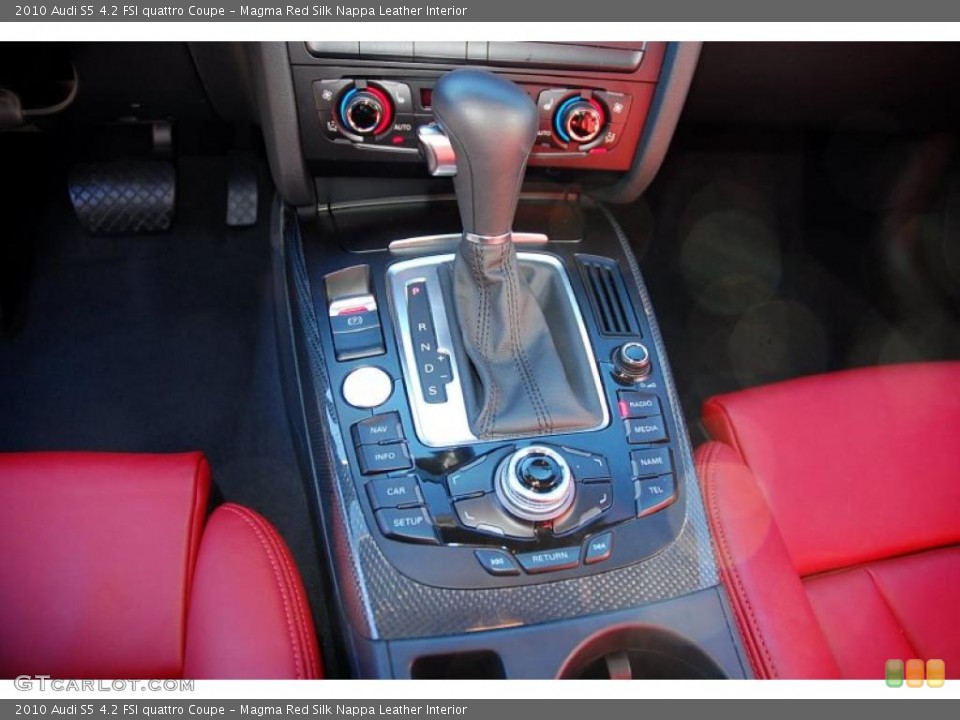 Magma Red Silk Nappa Leather Interior Transmission for the 2010 Audi S5 4.2 FSI quattro Coupe #39313681