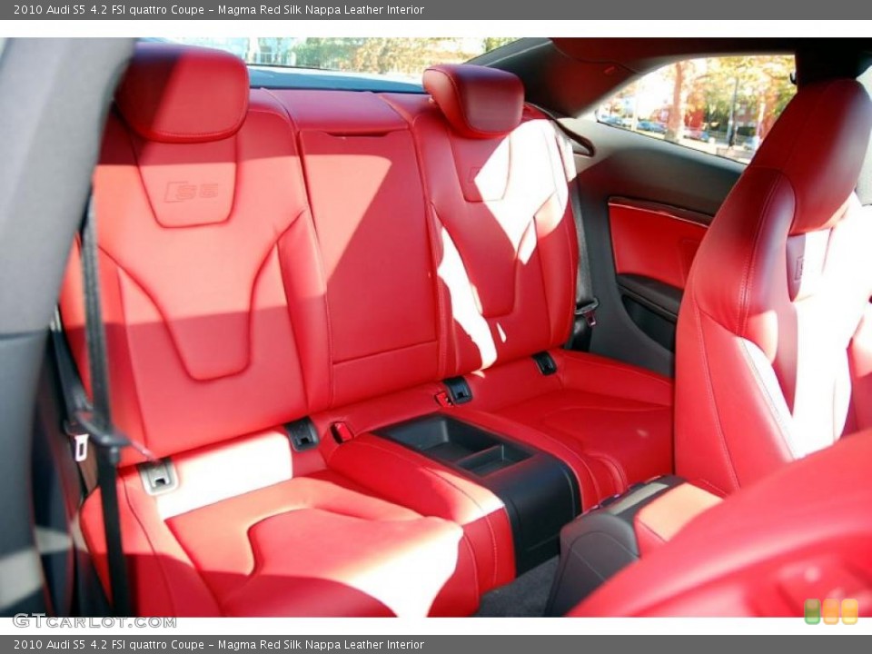 Magma Red Silk Nappa Leather Interior Photo for the 2010 Audi S5 4.2 FSI quattro Coupe #39313749