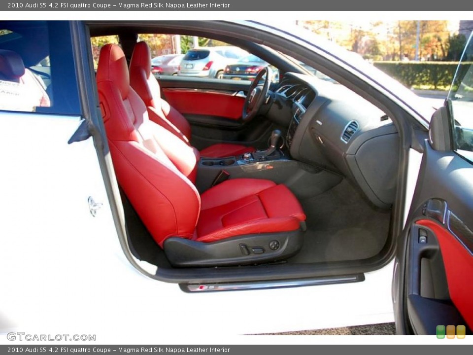 Magma Red Silk Nappa Leather Interior Photo for the 2010 Audi S5 4.2 FSI quattro Coupe #39313761