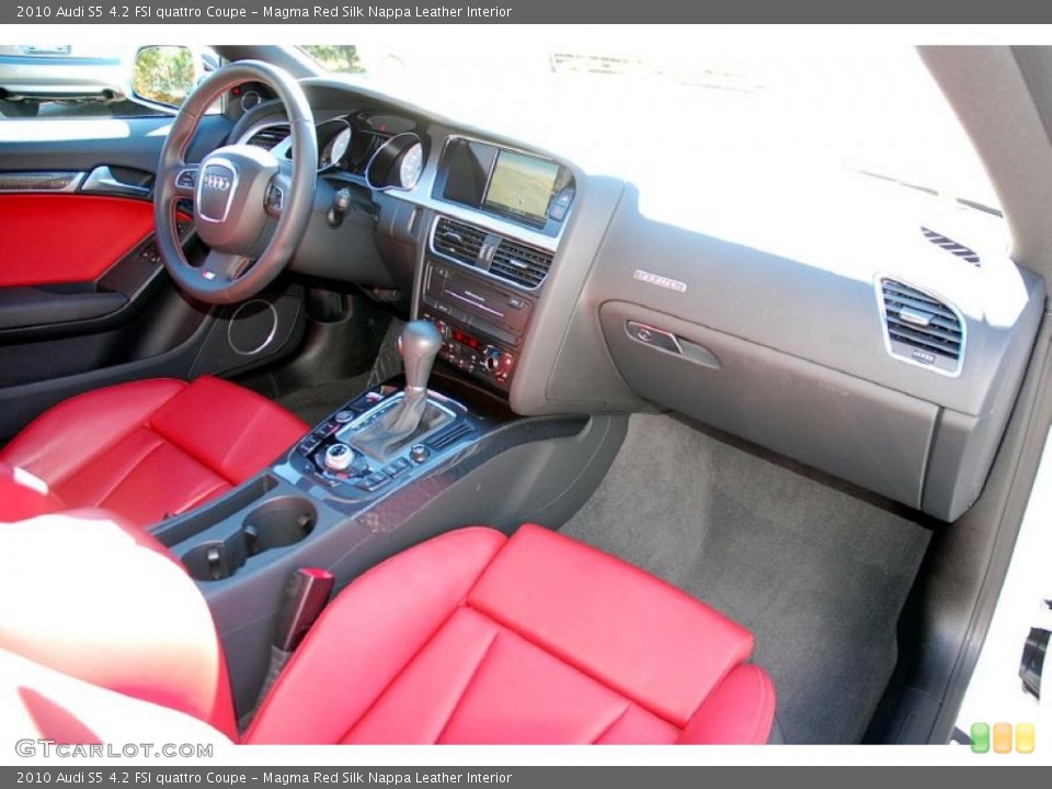 Magma Red Silk Nappa Leather Interior Dashboard for the 2010 Audi S5 4.2 FSI quattro Coupe #39313777