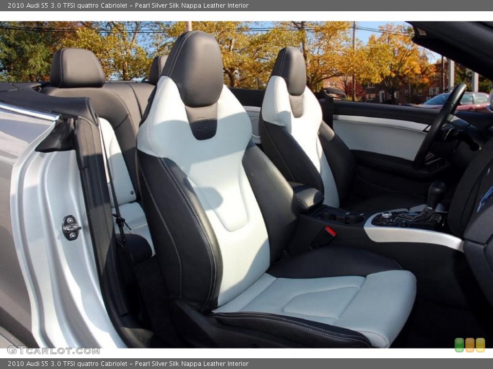 Pearl Silver Silk Nappa Leather Interior Photo for the 2010 Audi S5 3.0 TFSI quattro Cabriolet #39314121