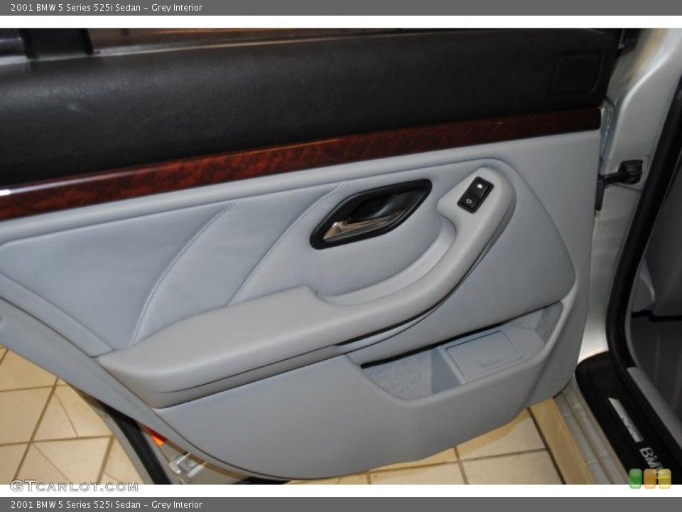 Grey Interior Door Panel for the 2001 BMW 5 Series 525i Sedan #39315177