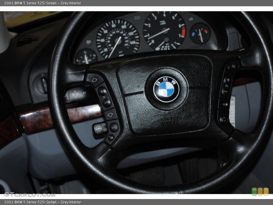 Grey Interior Steering Wheel for the 2001 BMW 5 Series 525i Sedan #39315289