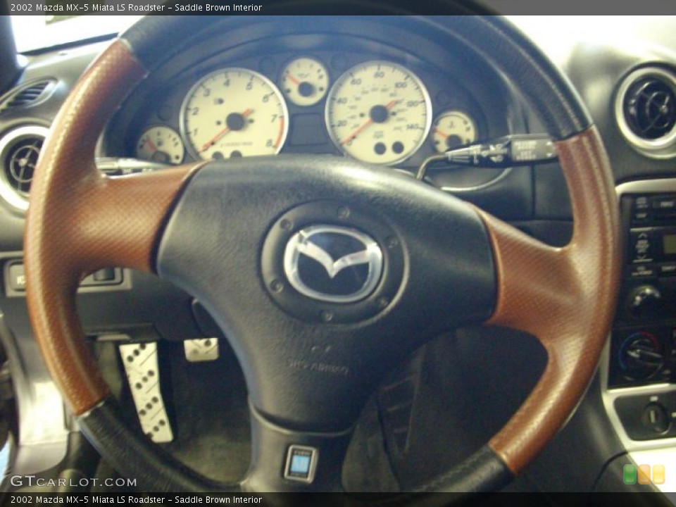 Saddle Brown Interior Steering Wheel for the 2002 Mazda MX-5 Miata LS Roadster #39315577