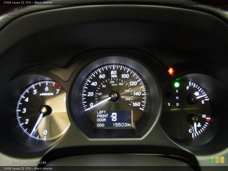 Black Interior Gauges for the 2008 Lexus GS 350 #39317809