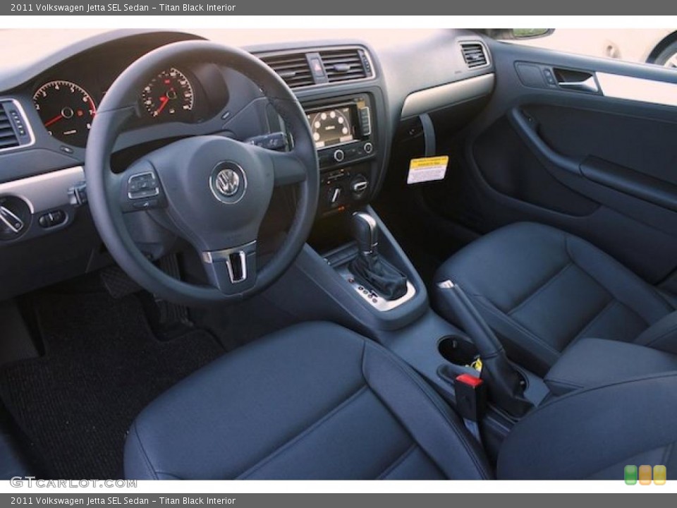 Titan Black Interior Prime Interior for the 2011 Volkswagen Jetta SEL Sedan #39321405