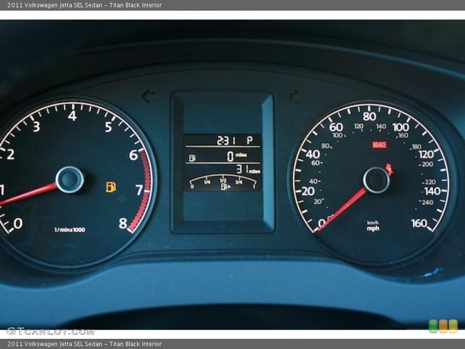Titan Black Interior Gauges for the 2011 Volkswagen Jetta SEL Sedan #39321449