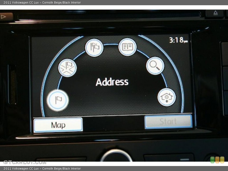 Cornsilk Beige/Black Interior Navigation for the 2011 Volkswagen CC Lux #39322237