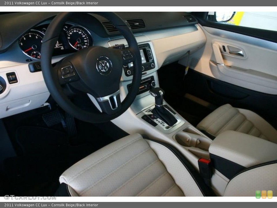 Cornsilk Beige/Black Interior Prime Interior for the 2011 Volkswagen CC Lux #39322285