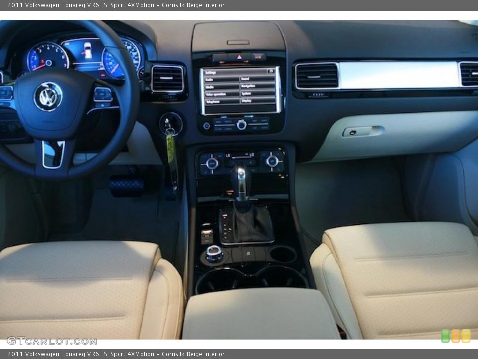 Cornsilk Beige Interior Navigation for the 2011 Volkswagen Touareg VR6 FSI Sport 4XMotion #39322693