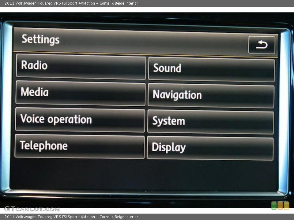 Cornsilk Beige Interior Navigation for the 2011 Volkswagen Touareg VR6 FSI Sport 4XMotion #39322697
