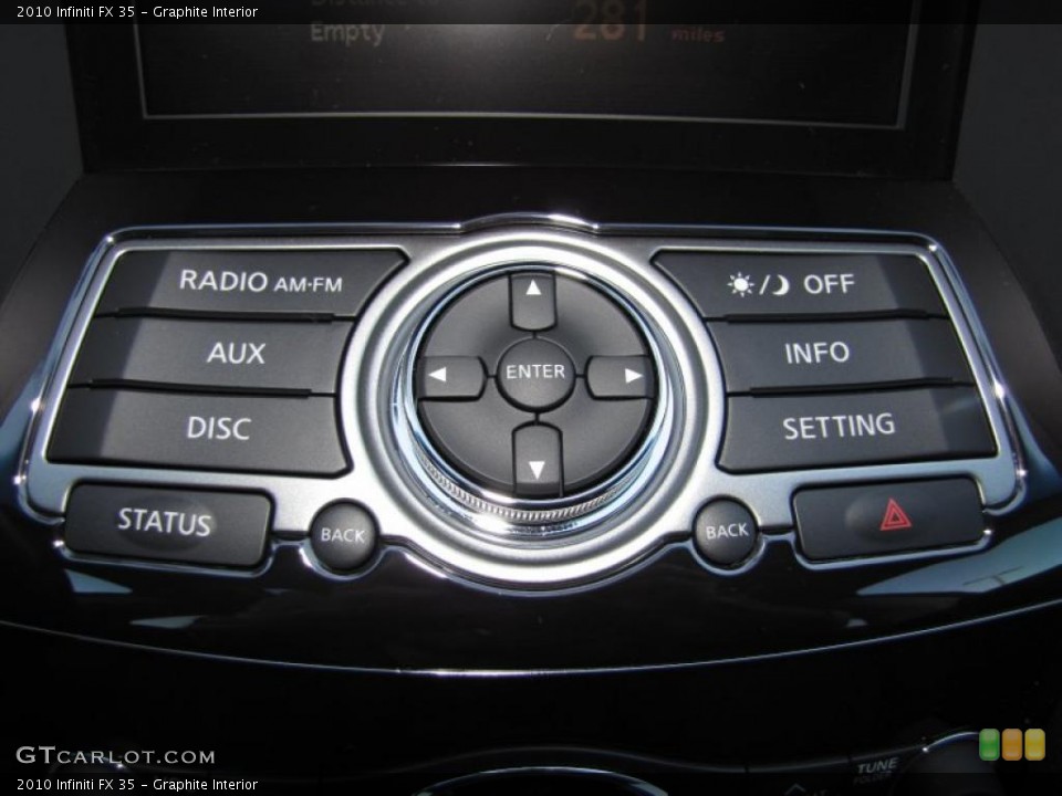 Graphite Interior Controls for the 2010 Infiniti FX 35 #39323785