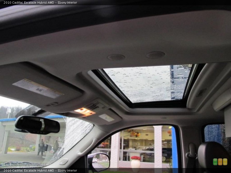 Ebony Interior Sunroof for the 2010 Cadillac Escalade Hybrid AWD #39327340