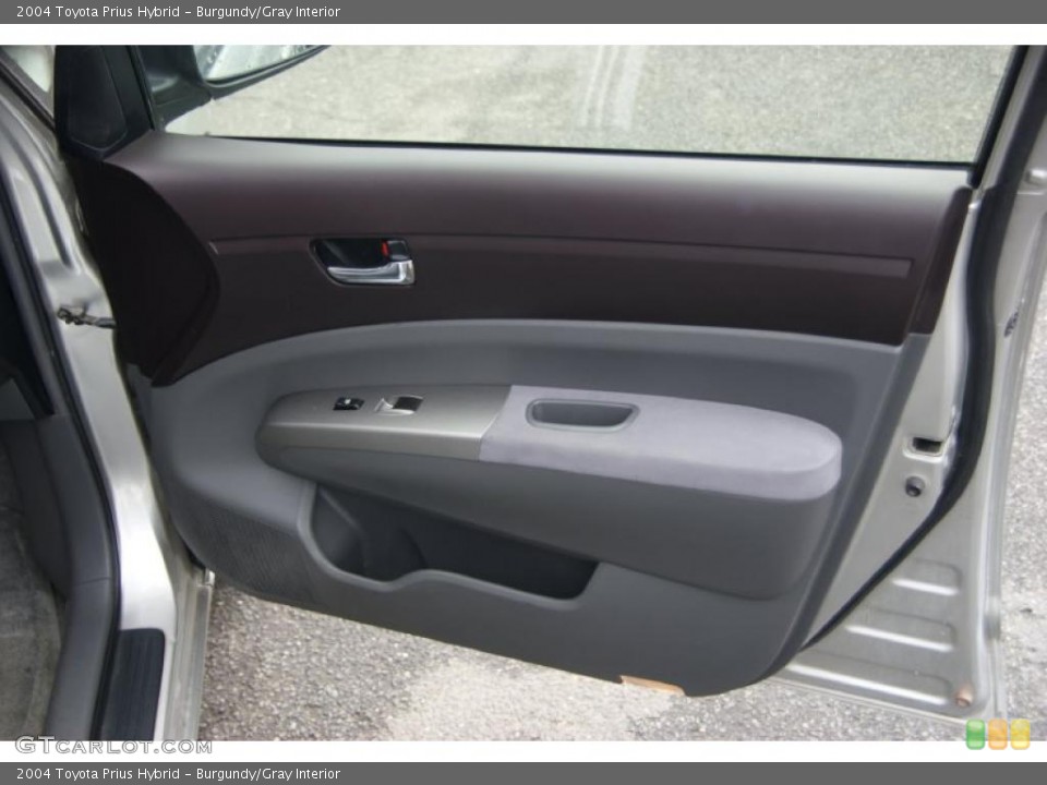 Burgundy/Gray Interior Door Panel for the 2004 Toyota Prius Hybrid #39332532