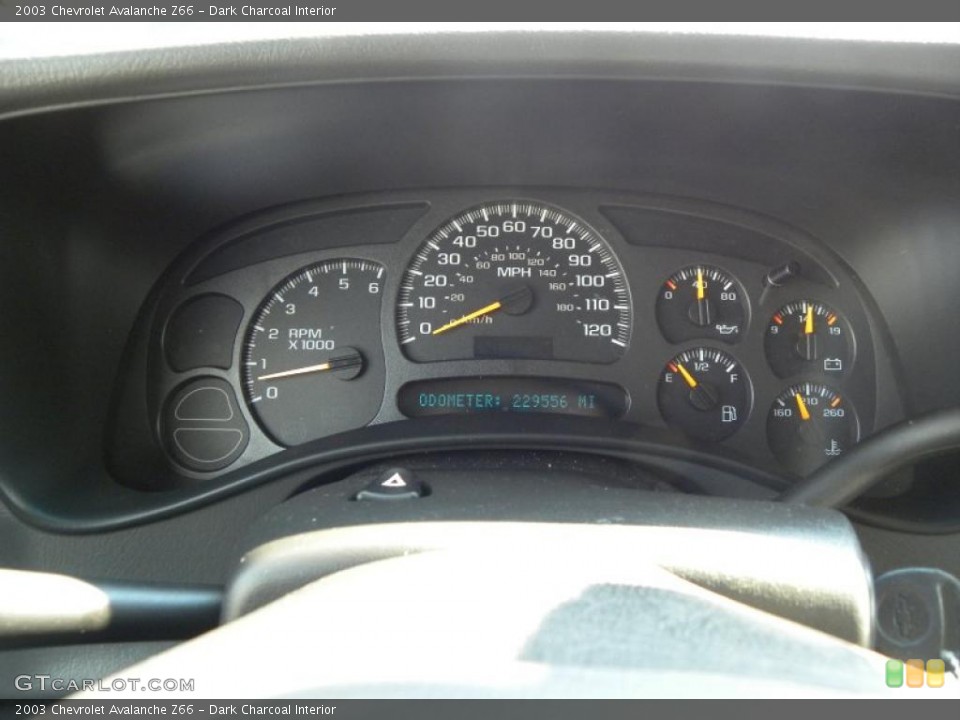 Dark Charcoal Interior Gauges for the 2003 Chevrolet Avalanche Z66 #39334384